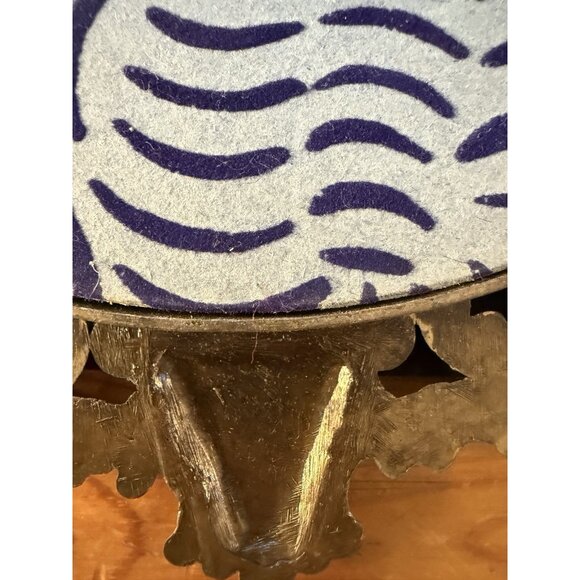 Oval The Blue Boy Picture Convex Bubble Glass Ornate Italian Frame 17x12” VTG - Picture 9 of 11